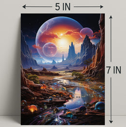 Cosmic Landscape Fantasy Poster PosterGoat