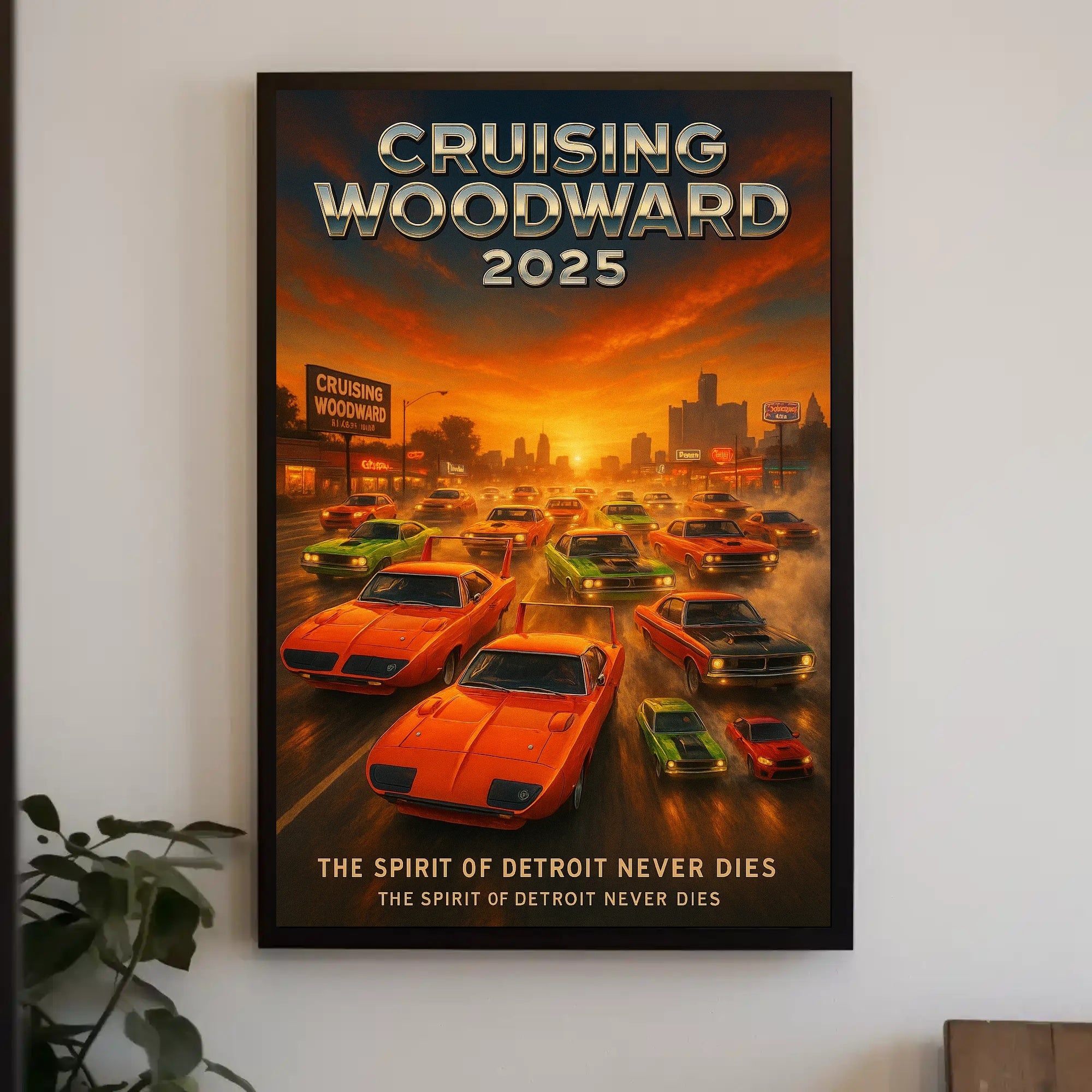 Cruising Woodward 2025 Poster PosterGoat