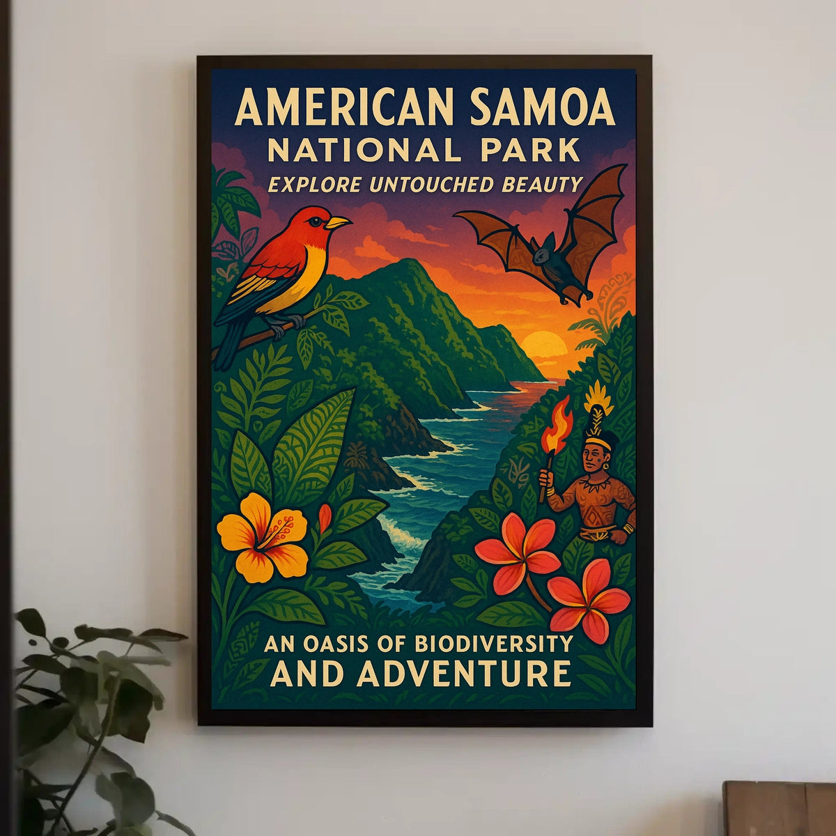American Samoa National Park Poster: Awe-Inspiring Nature Scenery