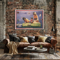 Surreal Family Scene Poster