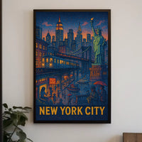 New York City Nightscape Poster