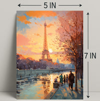 Parisian Sunset Stroll Poster