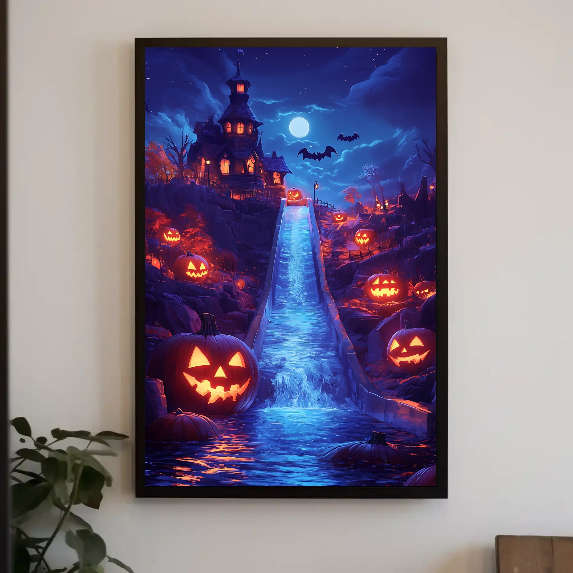 Halloween Manor: Gothic Nightfall Fantasy or Mythology Poster