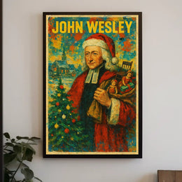John Wesley Santa Theme Christmas Cultural Poster