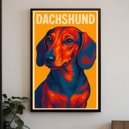 Vibrant Dachshund Portrait Poster