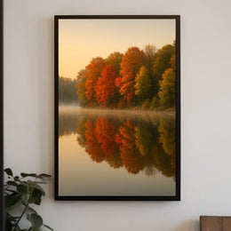 Autumn Tranquility Landscape Impressionism Cozy Poster