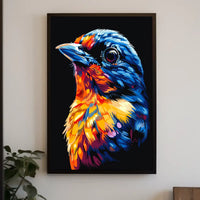 Vibrant Modern Bird Art Poster for Nature Lovers