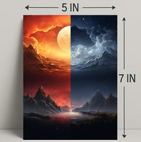 Dual Realms Day And Night Poster