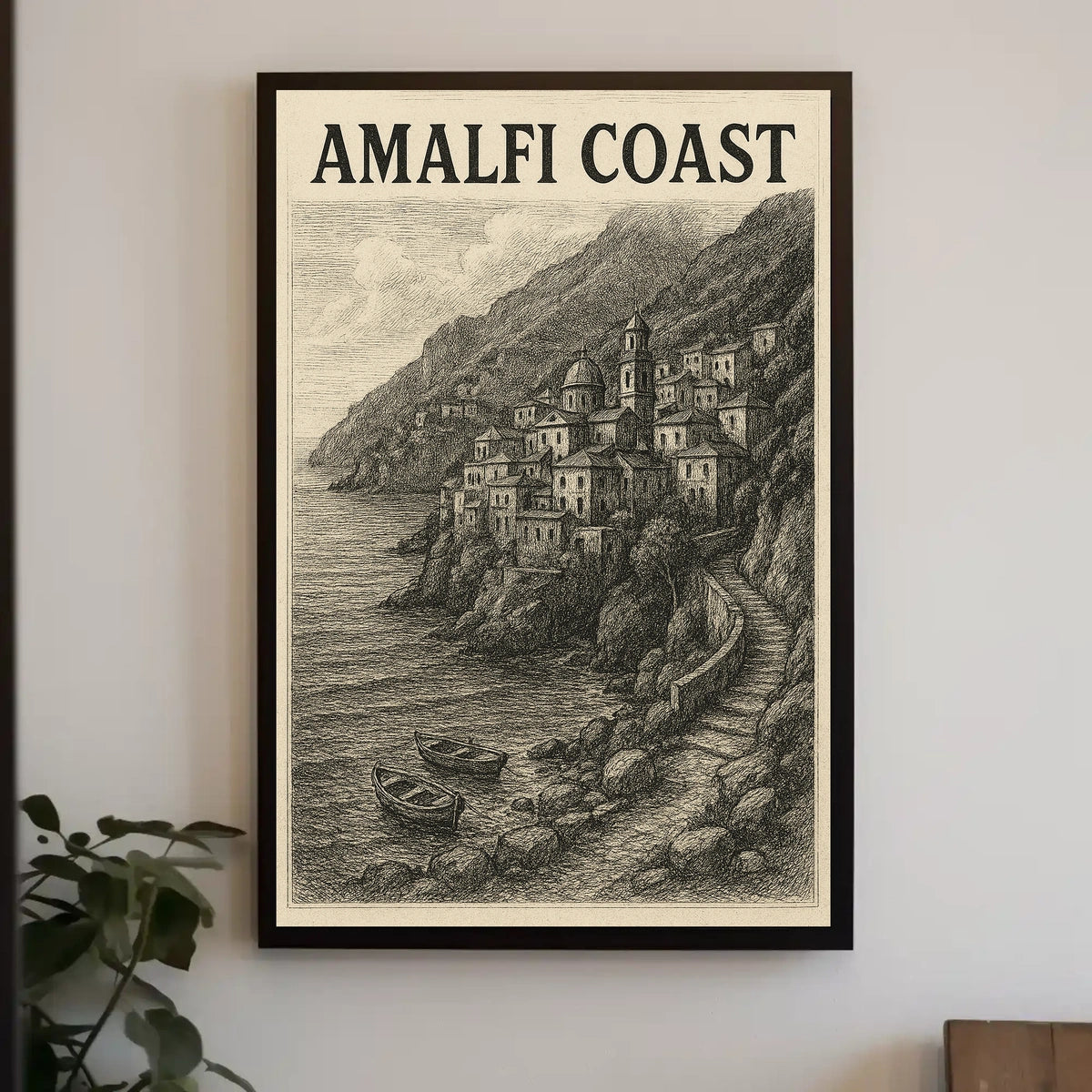 Amalfi Coast Poster Wall Art Travel Print 18x24 Seaside