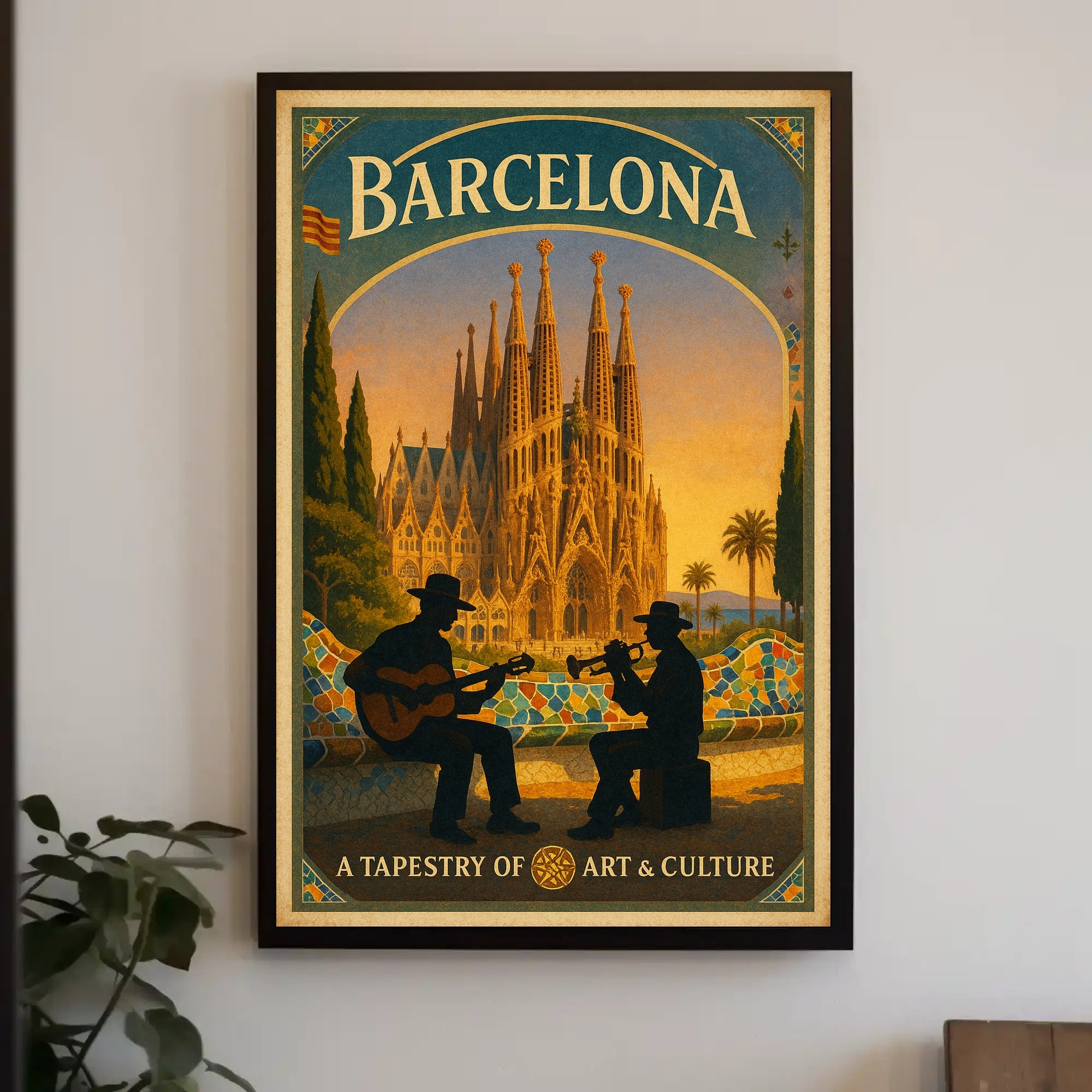 Barcelona Vibrance: A Cultural and Heritage Poster
