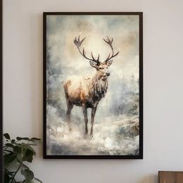 Majestic Elk In Mist Poster