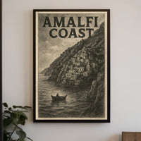 Amalfi Coast Poster Wall Art 18x24 Coastal Decor Gift