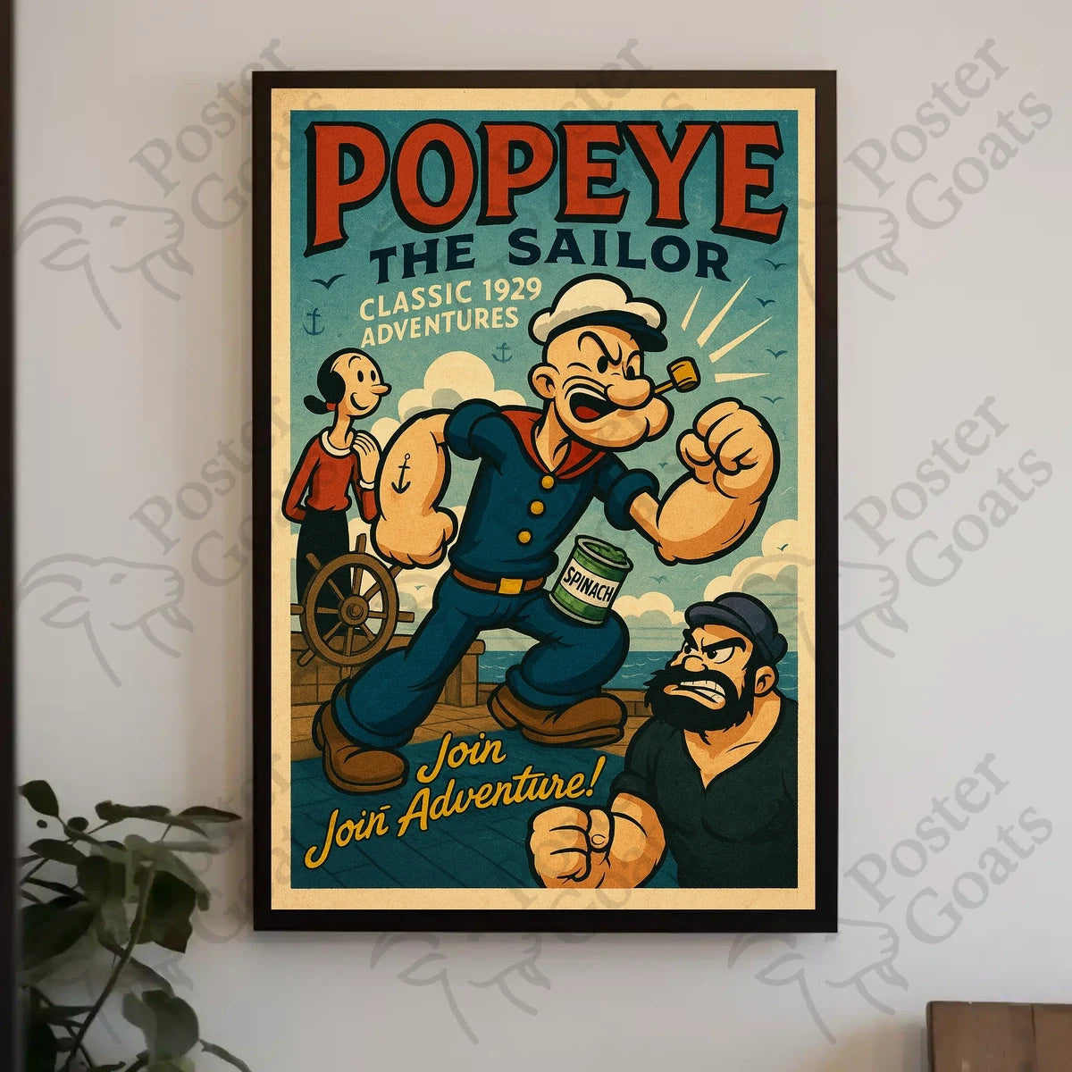 Cartoon Sailor Adventure: Vintage Pop Culture Poster