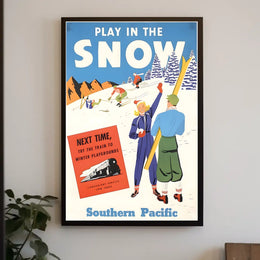 Play In The Snow Southern Pacific Poster