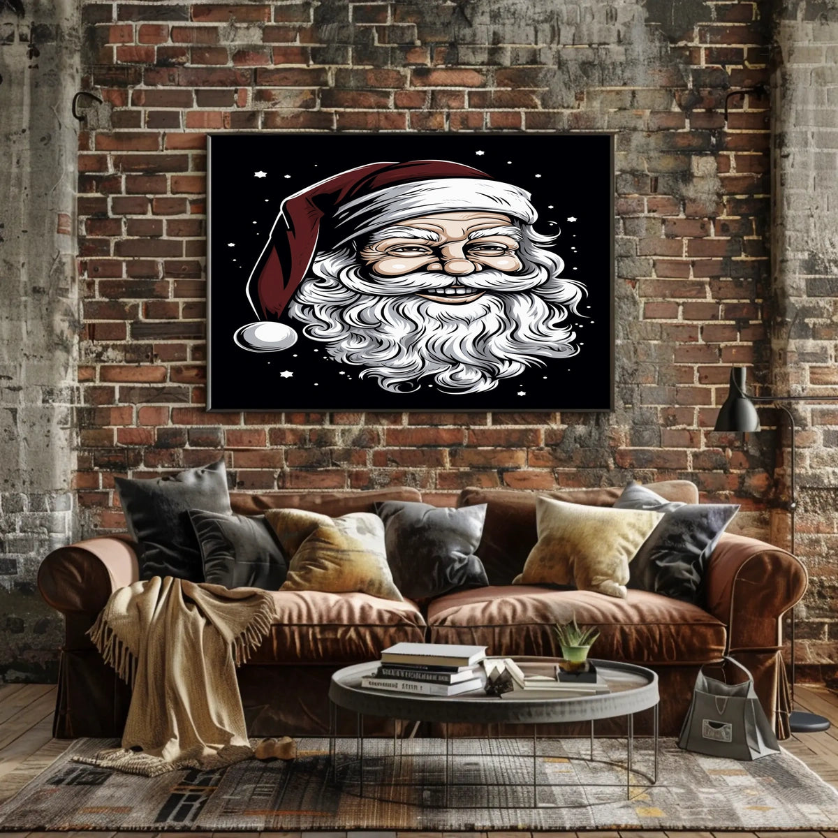 Jolly Santa Claus Illustration Poster