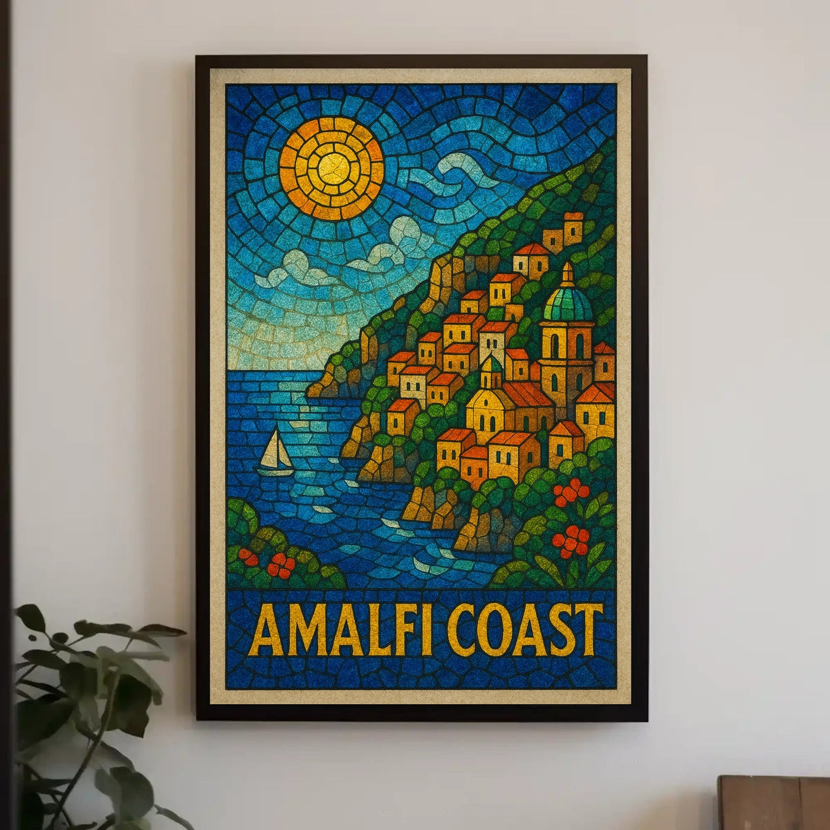 Amalfi Coast Mosaic Poster