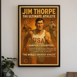 The Ultimate Athlete Tribute Jim Thorpe Poster