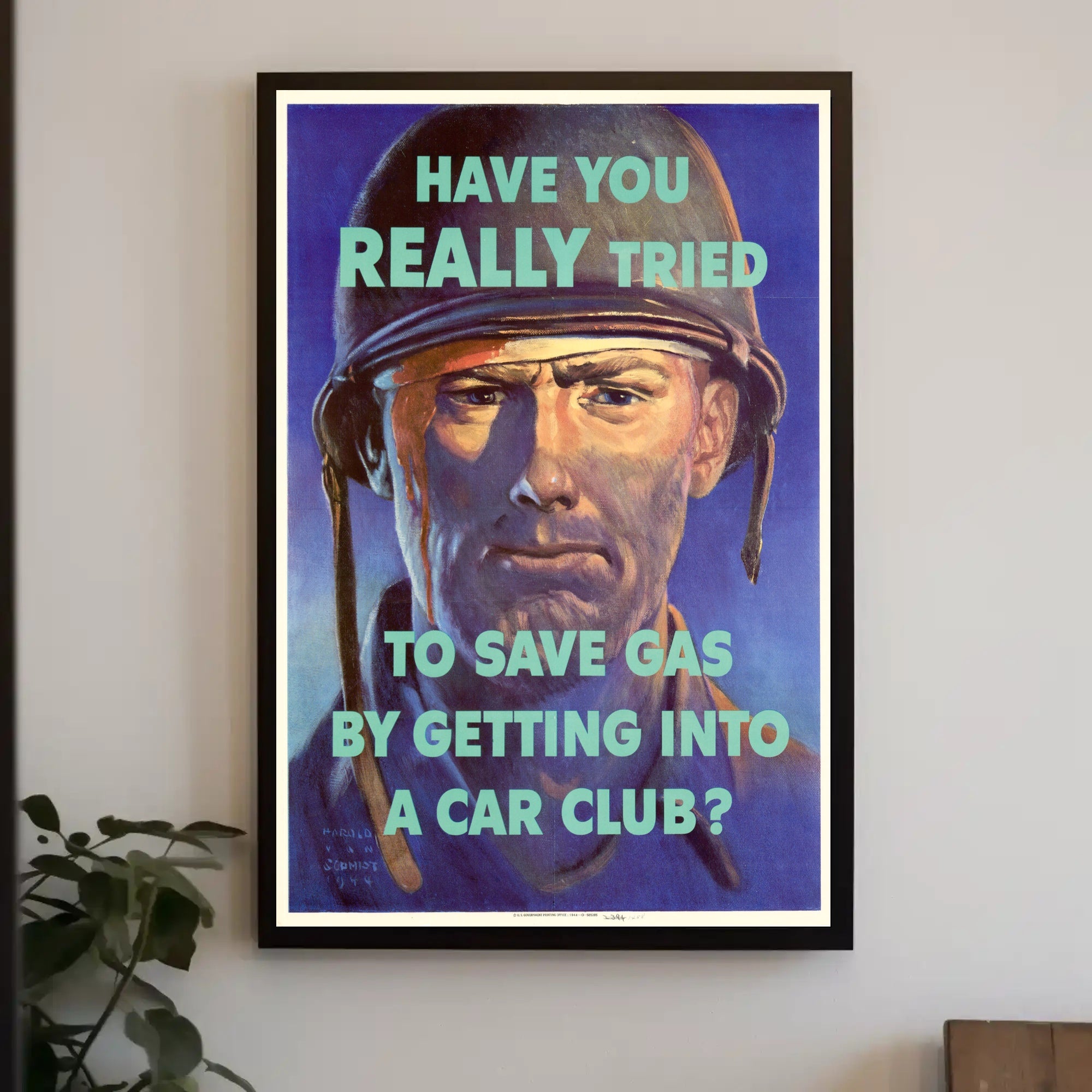 WWII Soldier Conservation Propaganda Poster