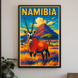 Namibia Wildlife Poster