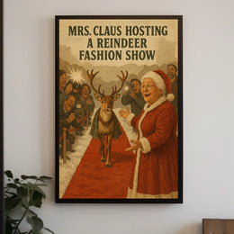 Mrs. Claus Hosts a Reindeer Fashion Show Poster