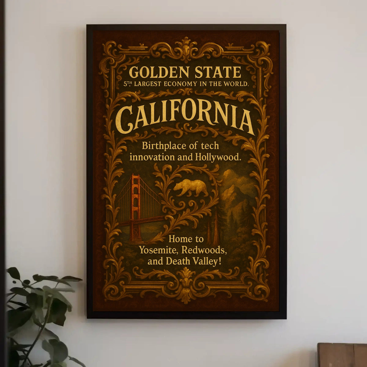 California The Golden State Poster