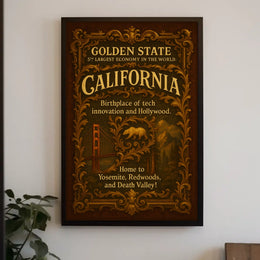 California The Golden State Poster