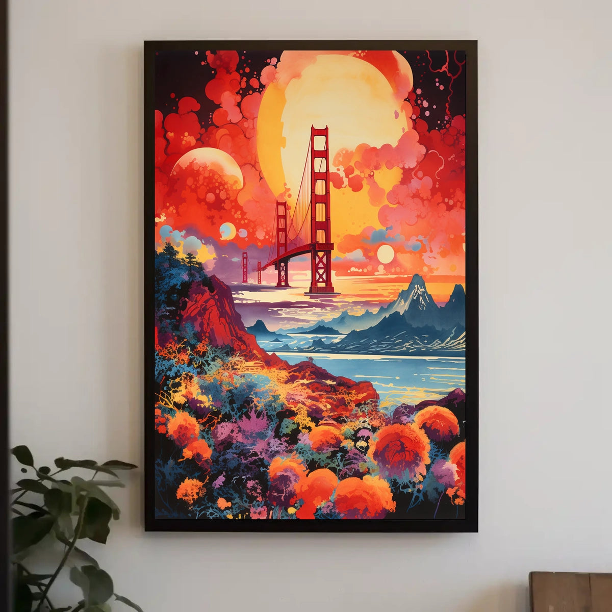Golden Gate Bridge Dreamscape Surrealism Abstract or Artistic Poster