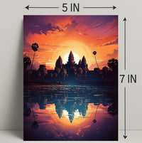 Sunset Over Angkor Wat Poster