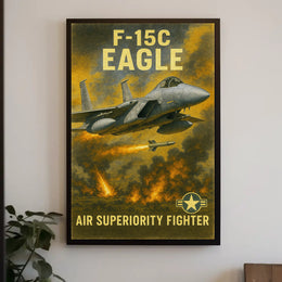 F-15C Eagle Air Superiority Fighter Poster PosterGoat