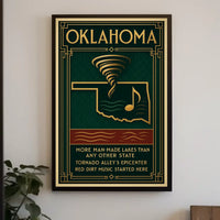 Oklahoma's Unique Culture and Geography Poster