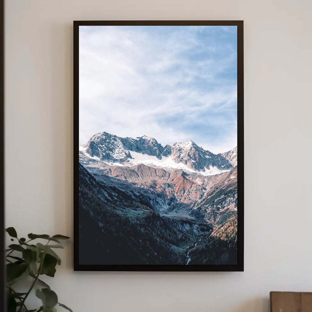 Majestic Alpine Landscape Photorealistic Mountain Poster