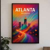 Atlanta, Georgia Vibrant Cityscape Poster