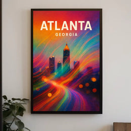 Atlanta, Georgia Vibrant Cityscape Poster