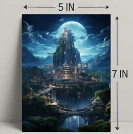 Enchanted Moonlit City Poster