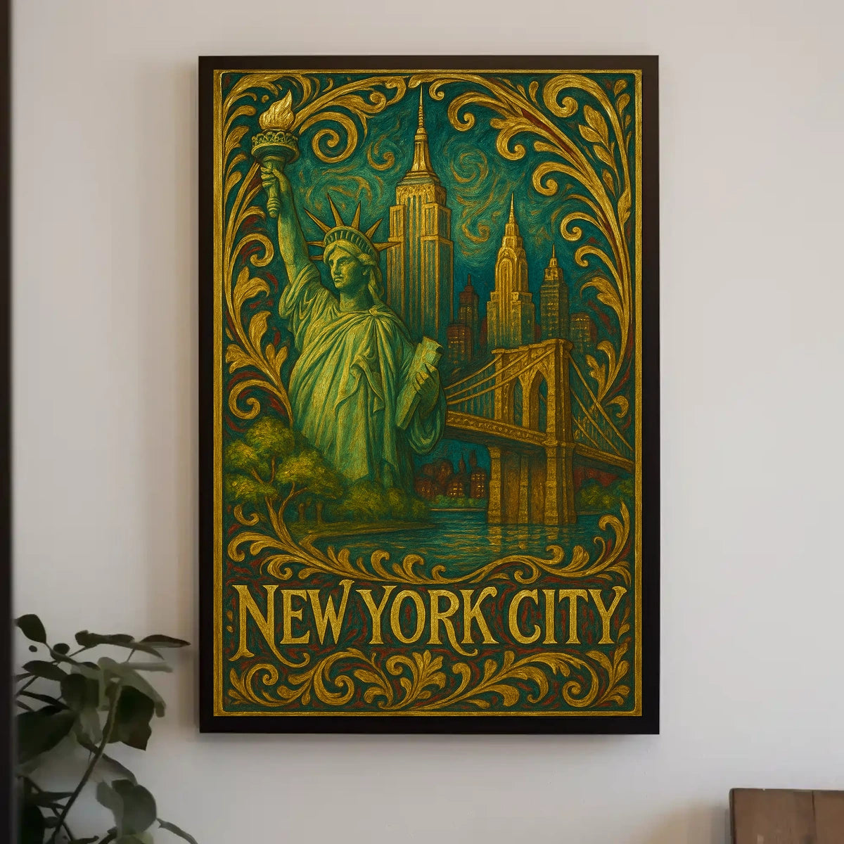 New York City Landmarks Poster Art Print Museum Quality