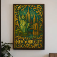 New York City Landmarks Poster Art Print Museum Quality