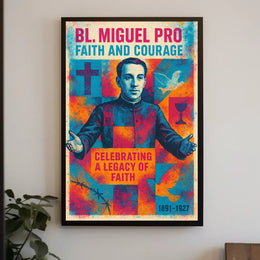 Bl. Miguel Pro Faith And Courage Poster