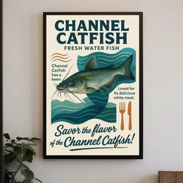 Channel Catfish Fresh Water Delight Poster