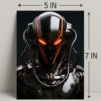 Futuristic Cyborg Sentinel Poster PosterGoat