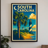 South Carolina Coastal Scene Poster
