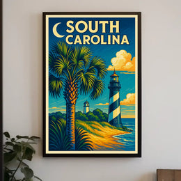 South Carolina Coastal Scene Poster