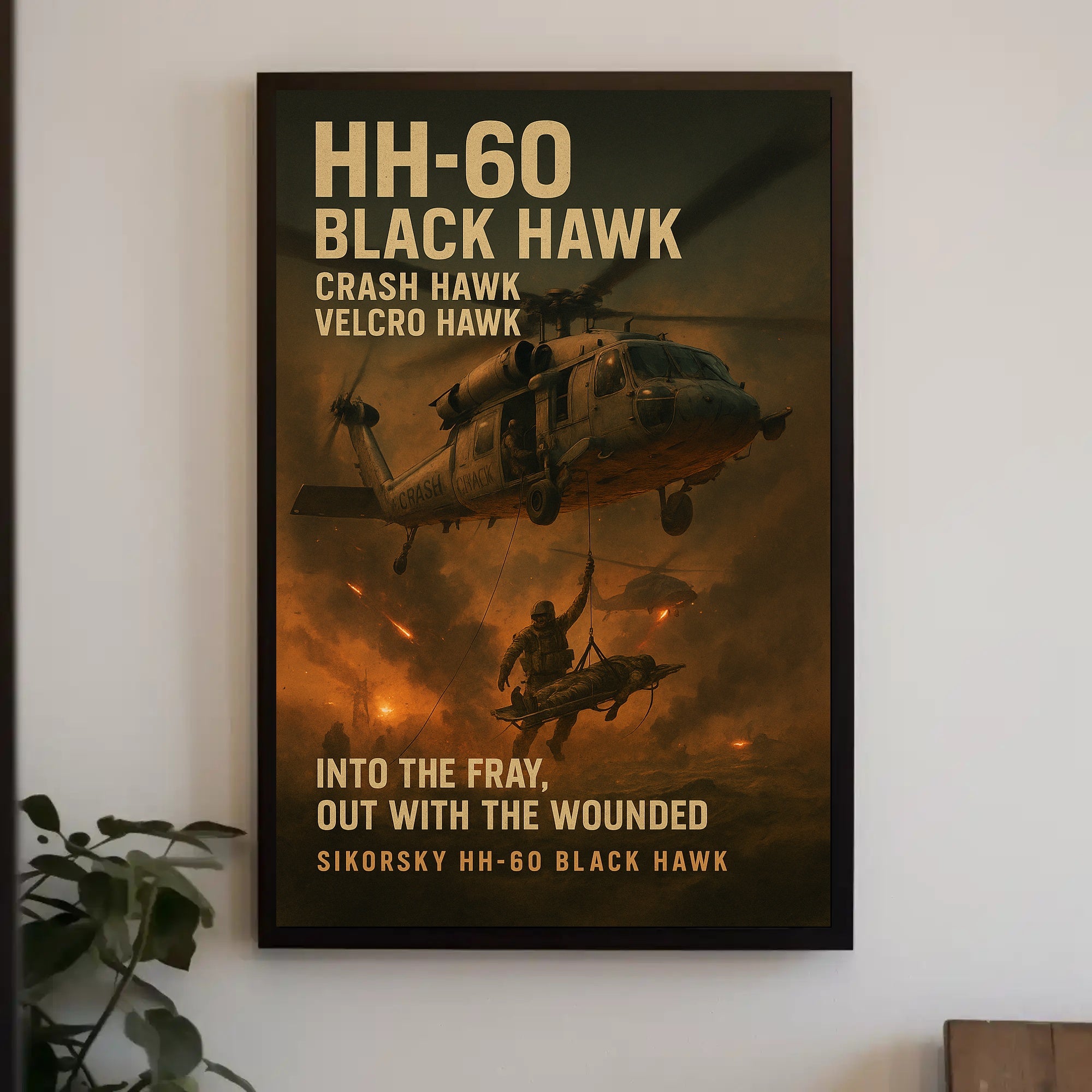 Sikorsky HH-60 Black Hawk Military Recruitment Poster