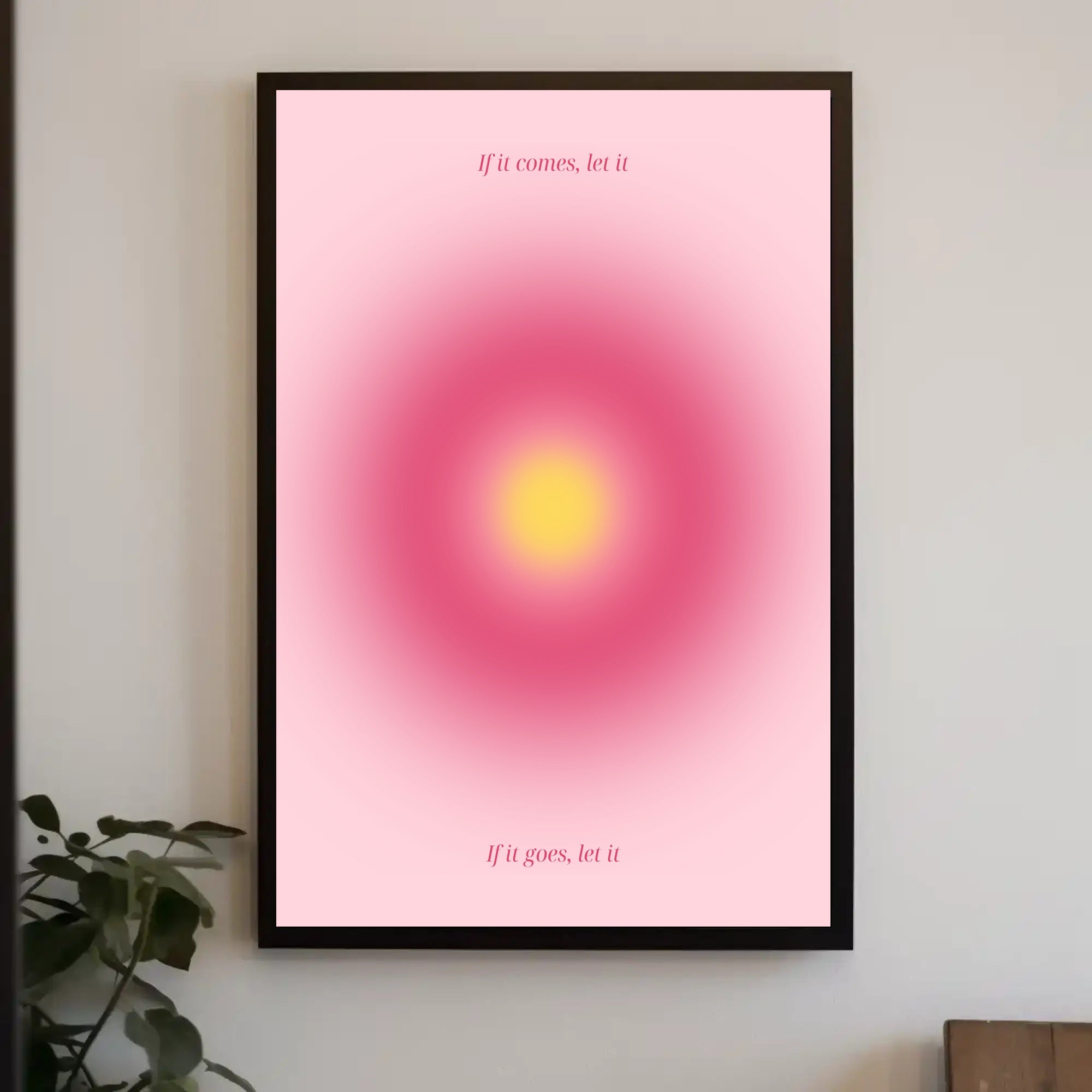 Minimalist Serenity Quote Poster Abstract or Artistic Poster PosterGoat