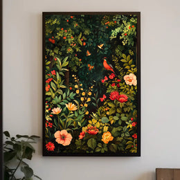 Vibrant Garden Symphony Wall Art Print