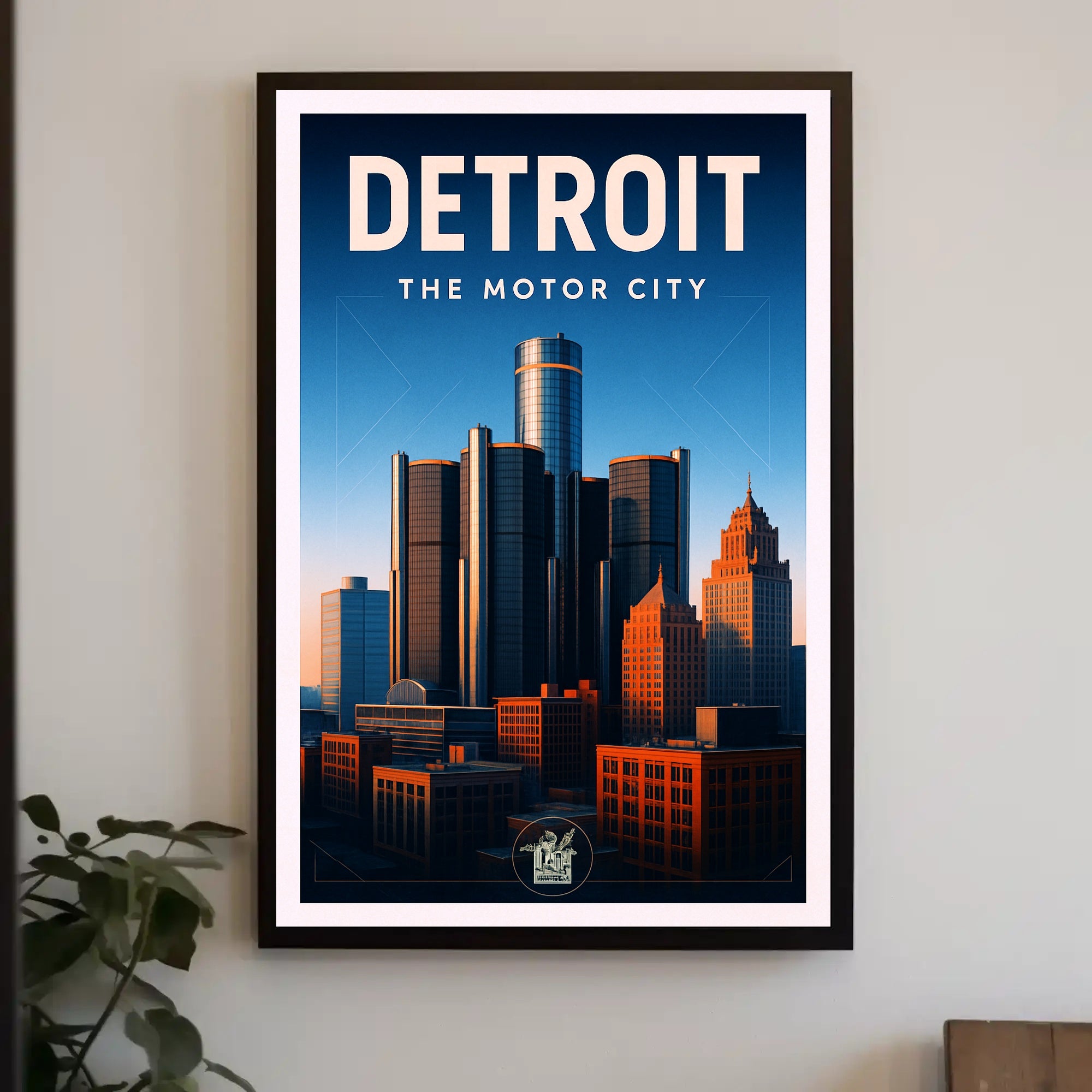 Detroit The Motor City Poster PosterGoat
