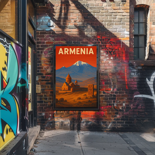 Armenia's Enchanting Heritage Vintage Travel Poster