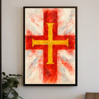 Vibrant Cross Poster