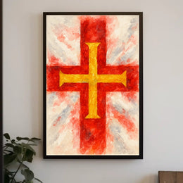 Vibrant Cross Poster