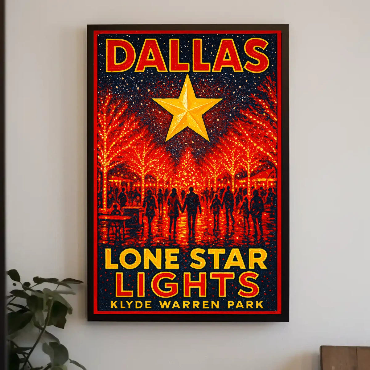 Lone Star Lights At Klyde Warren Park Poster