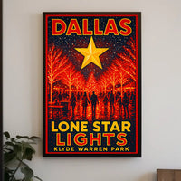 Lone Star Lights At Klyde Warren Park Poster